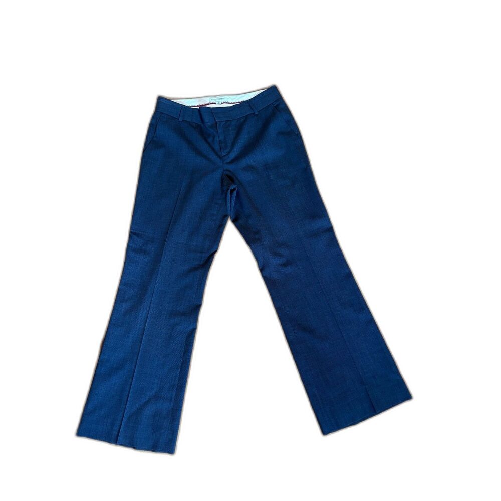 Banana Republic Size 10 Martin Fit Slate Blue Wool Slacks Office Siren Y2K